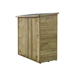 Abri jardin bois adossable Lipki - 1.79 x 0.9 x 1.78/1.87 m - 1.61 m² - 12 mm - Avec plancher