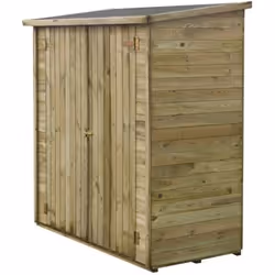 Habitat Et Jardin Abri Jardin Bois Adossable "lipki " - 1.79 X 0.9 X 1.78/1.87 M - 1.61 M² - 12 Mm - Avec Plancher