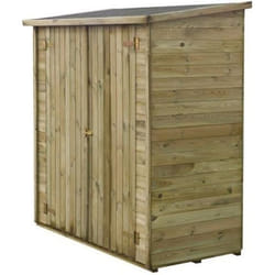 Habitat Et Jardin Abri Jardin Bois Adossable "lipki " - 1.79 X 0.9 X 1.78/1.87 M  - 1.61 M² - 12 Mm - Avec Plancher