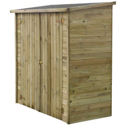 ABRI JARDIN BOIS ADOSSABLE LIPKI - 1.79 X 0.90 X 1.78/1.87 m