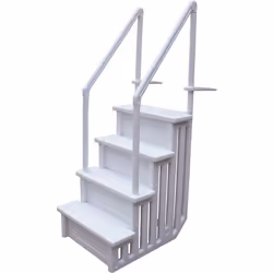Escalier simple pour piscine en plastique