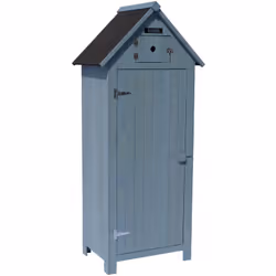 Armoire de jardin 'Cabanon' - 77 x 54.5 x 179 cm - Bleu ciel