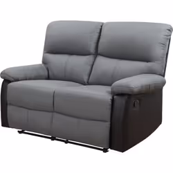 Habitat Et Jardin Canapé Relax "lincoln" - 147 X 89 X 103 Cm - 2 Places - Noir / Gris Foncé