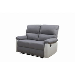 Canapé relax 'Lincoln' - 147 x 89 x 103 cm - 2 places - Blanc / gris clair