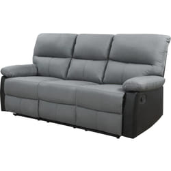 Habitat Et Jardin - Canapé relax 'Lincoln' - 3 places - Noir / Gris foncé