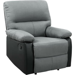 Habitat Et Jardin - Fauteuil relax 'Lincoln' - 90 x 89 x 103 cm - Noir/Gris foncé