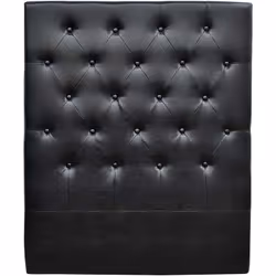 Tête de lit capitonnée "Déco" - 99 cm pour lit: 90 x 120 cm - Noir - En PVC Tête de lit capitonnée "Déco" Pour un look simple ...