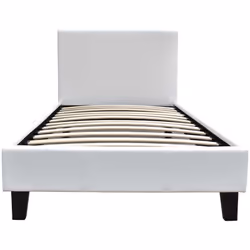 Description générale Le lit simple 'Lina' est idéal pour la chambre d'un enfant, d'un adolescent ou pour meubler un petit esp ...