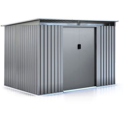 Abri de jardin métal toit plat Texas - 472 m² - Gris