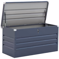 Description générale Le coffre de rangement extérieur en métal est la solution idéale pour tous vos besoins de rangement. Pra ...