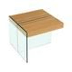 Table basse Agrigento - 60 x 60 x 50 cm - Finition chêne