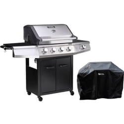 Barbecue gaz 'Bingo 5' - 5 Brûleurs dont 1 latéral - 15.2kW + Housse protection - Noir