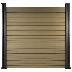 Lot de 6 lames composite de clôture Idéale pour délimiter avec esthétisme votre propriété et préserver votre intimité et espa ...