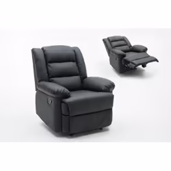Description générale Le fauteuil relax 'Buckingham' en noir est conçu pour offrir un confort optimal lors de vos moments de d ...