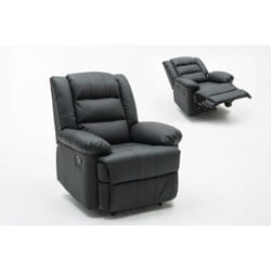 Fauteuil relax 'Buckingham' - 85 x 93 x 100 cm - Noir