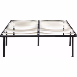 Description générale Ce cadre à lattes est conçu pour un matelas de 140 x 190 cm, offrant une robustesse et un confort adapté ...