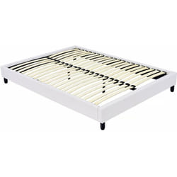 Habitat Et Jardin - Sommier tapissier à lattes - 160 x 200 cm - 20 lattes - Blanc