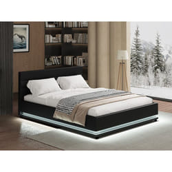 Lit led avec coffre 'Anastasia' - 140 x 190 cm - Noir