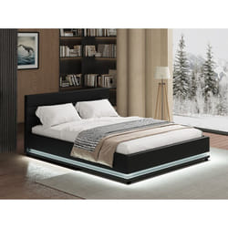 Lit led avec coffre 'Anastasia' - 160 x 200 cm - Noir