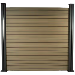 Kit Clôture 1.6 x 1.2m composite Idéale pour délimiter avec esthétisme votre propriété et préserver votre intimité et espace  ...