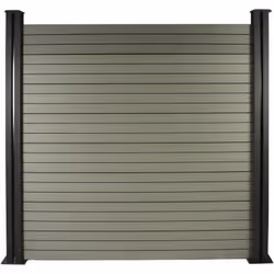 Kit de Clôture de jardin - 1.6 mètres - 6 Lames en composite de 1.6m - Poteaux en composite - Traité anti-UV Kit Clôture 1.6  ...