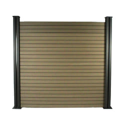 Habitat Et Jardin Kit Clôture 4.8 X 1.2 M Composite - Kit De Fixation Offert - Marron