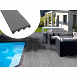 Habitat Et Jardin Pack 15 M² - Lames De Terrasse Composite Pleines - Gris
