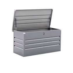 Coffre de Jardin Métal "Store" - 480L UN RANGEMENT PRATIQUE Le coffre de rangement extérieur est la solution qui r épondra pa ...