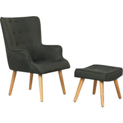 Habitat Et Jardin - Fauteuil style scandinave tissu 'Odense' - 1 place - Gris foncé