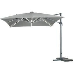 Habitat Et Jardin - Parasol jardin déporté led alu 'Sun 3 Luxe' 3 x 3 m - Gris