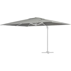 Toile parasol déporté 'Sun 4' - 3 x 4 m - Gris clair