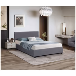 Description générale Offrez-vous un moment de détente avec le lit coffre double 'Carla' en gris. Ce lit élégant s'intègre har ...
