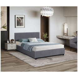 Lit double avec coffre 'Carla' - 160 x 200 - Gris