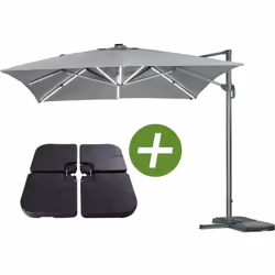 Profitez de vos soirées d'été avec le parasol SUN 3 LUXE ! Avec son éclairage LED , notre parasol vous permet de prolonger vo ...