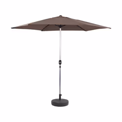 Habitat Et Jardin Parasol Jardin Droit Alu "sol" - Rond - ø 3m - Taupe - Avec Pied à Lester