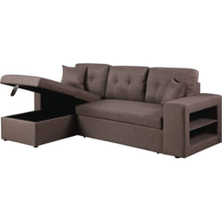 Canapé d'angle convertible/réversible 'Axel' - 3 places - Taupe