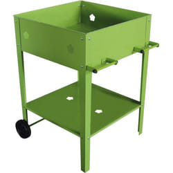 Habitat Et Jardin - Table de rempotage métal 'Laurier' - 55 x 55 x 80 cm - Vert