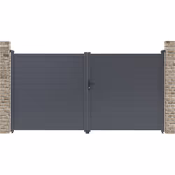 Description générale Le portail aluminium 'Marc' est idéal pour créer une entrée sobre et moderne. Sa forme droite et sa coul ...