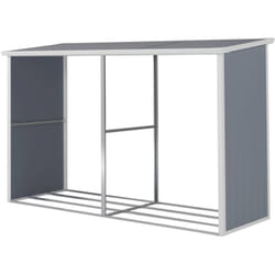 Abri bûches résine 'Alexandre' - 3.38 m² - 302 x 112 x 190 cm - Gris