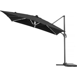 Habitat Et Jardin - Parasol déporté avec led - 'Sun 4 Luxe' - 3 x 4 m - Noir