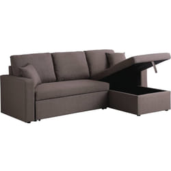 Canapé d'angle convertible/ réversible avec coffre 'Alain' - 3 places - Taupe