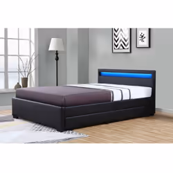 Le lit double "NICO" Le meuble "Nico" est tendance. Il vous accompagnera pour vos douces nuits de sommeil. Son design est app ...