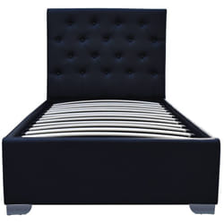 Lit simple avec coffre 'Tino' - 90 × 190 cm - Noir