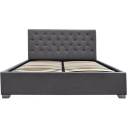 Lit double avec coffre "Tino" - 160 × 200 cm - Gris