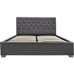 Lit double avec coffre 'Tino' - 180 x 200 cm - Gris