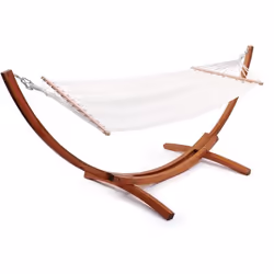 Habitat Et Jardin Hamac Bois Avec Toile En Coton "dallas" - 3 M - Ecru