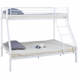 Description générale Le lit superposé 'Léo' est idéal pour optimiser l'espace dans les petites chambres. Avec ses dimensions ...