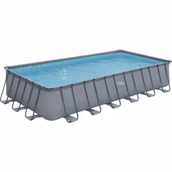 Habitat Et Jardin Piscine Tubulaire Grise - "ludo 5" - 7.32 X 3.66 X 1.32 M - Sans Filtration