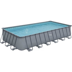 Habitat Et Jardin Piscine Tubulaire Grise - "ludo 5" - 7.32 X 3.66 X 1.32 M - Sans Filtration