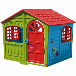 Description générale Cabane enfant en plastique multicolore, idéale pour les enfants à partir de 2 ans. Équipée d'une porte,  ...